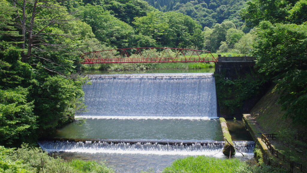 藤倉ダム県道から見た景色